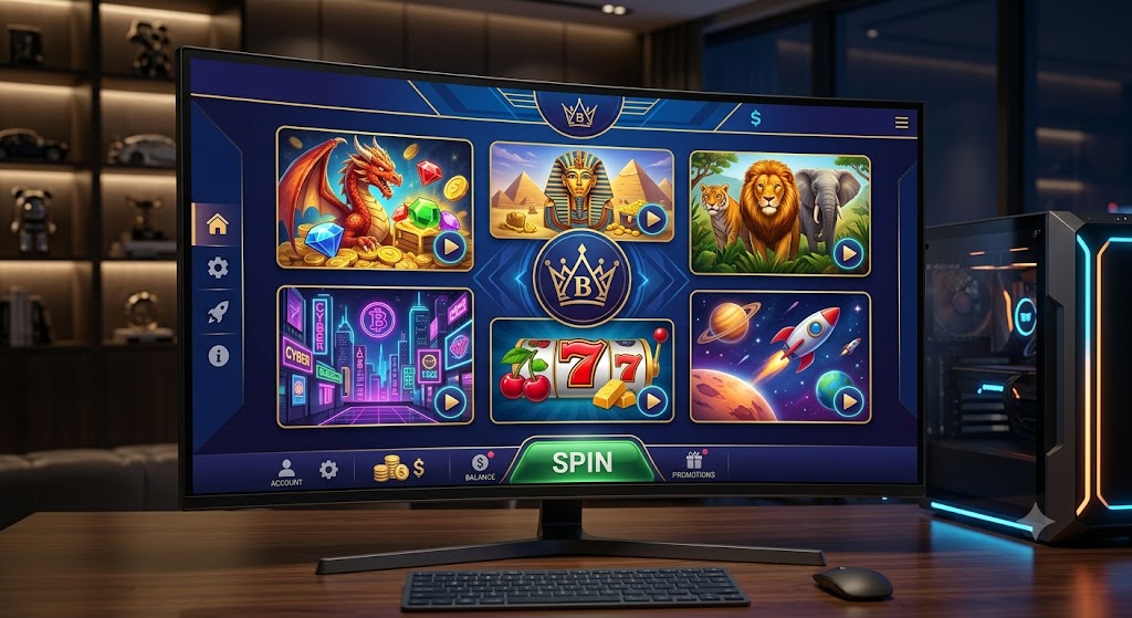 Brango Casino NZ: A Comprehensive Review A high-quality, vibrant display of modern online slot machine icons on a digital interface.